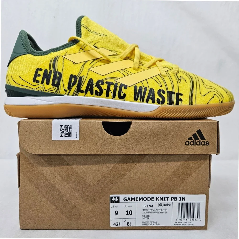 Adidas Gamemode Knit PB IN Indoor Soccer Shoe HR1741 Yellow Green Mens Size‎ 9